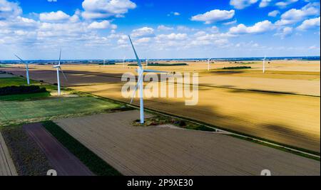 Windfarm nel Regno Unito Windfarm profondo Foto Stock