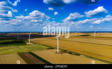 Windfarm nel Regno Unito Windfarm profondo Foto Stock