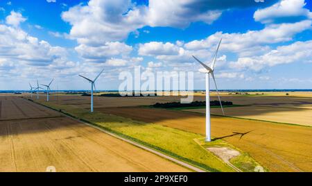 Windfarm nel Regno Unito Windfarm profondo Foto Stock