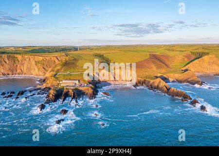 Hartland Quay, Devon, Inghilterra, Regno Unito, Europa Foto Stock