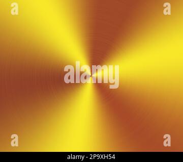 Sfumatura radiale metallizzata oro con effetto superficie graffi. Foto Stock