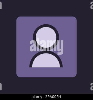 icona utente testa , persone vettore illustrazione icona piatta Foto Stock