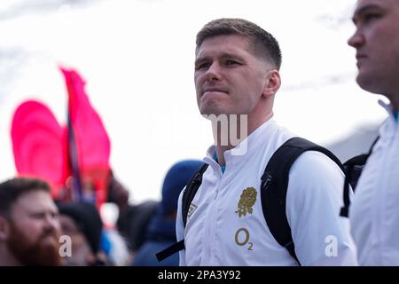 L'inglese Owen Farrell arriva prima della partita delle Guinness Six Nations al Twickenham Stadium, Londra. Data immagine: Sabato 11 marzo 2023. Foto Stock