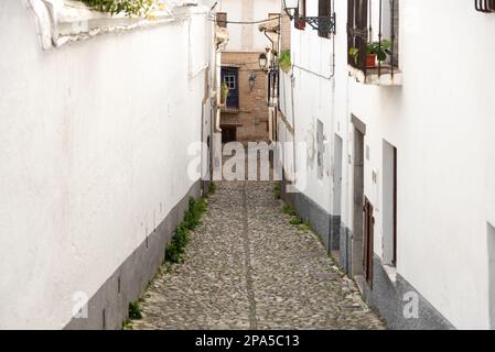 Strade di Albaicin a Granda, Andalusia, Spagna Foto Stock