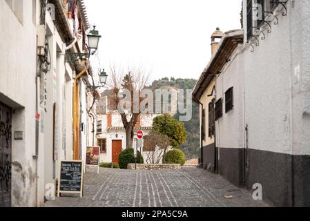Strade di Albaicin a Granda, Andalusia, Spagna Foto Stock