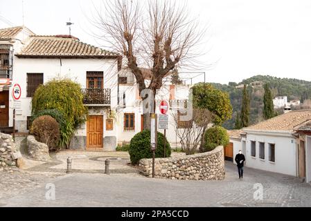 Strade di Albaicin a Granda, Andalusia, Spagna Foto Stock