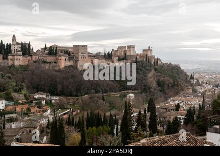 Strade di Albaicin a Granda, Andalusia, Spagna Foto Stock