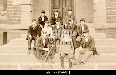 Baseball all'inizio del 1900, Old Fashioned Baseball, Old School Baseball Foto Stock