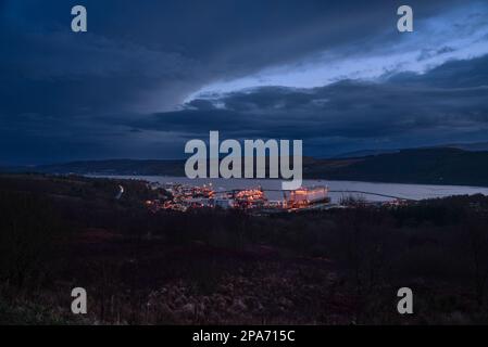 Faslane la casa del deterrente nucleare UKS dei sottomarini Trident Foto Stock