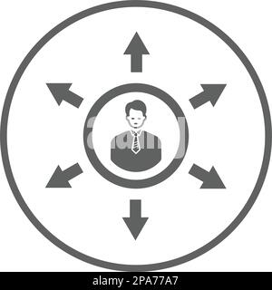 Icona freccia, decisione, direzione. Bel disegno e vettore completamente modificabile per i progetti commerciali, stampa, web o di qualsiasi tipo. Illustrazione Vettoriale