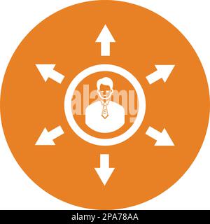 Icona freccia, decisione, direzione. Bel disegno e vettore completamente modificabile per i progetti commerciali, stampa, web o di qualsiasi tipo. Illustrazione Vettoriale