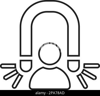 Attrarre l'icona del cliente - semplice file EPS vettoriale modificabile. Illustrazione Vettoriale