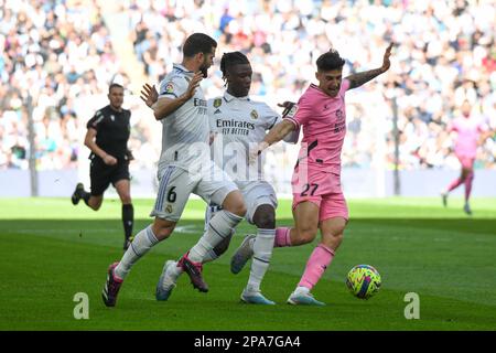 Madrid, Madrid, Spagna, Spagna. 11th Mar, 2023. MADRID, SPAGNA - 11 MARZO: La partita della Liga tra il Real Madrid CF e il RCD Espanyol de Barcelona allo stadio Santiago Bernabéu, il 11 marzo 2023 a Madrid, Spagna. (Credit Image: © Sara ARIB/PX Imagens via ZUMA Press Wire) SOLO PER USO EDITORIALE! Non per USO commerciale! Foto Stock