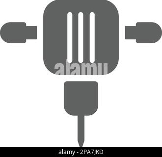 Icona del martello pneumatico. Ideale per supporti di stampa, Web, immagini di magazzino, uso commerciale o qualsiasi tipo di progetto di progettazione. Illustrazione Vettoriale