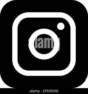 Logo Instagram. Creare un logotipo realistico di icona sui social media su uno sfondo trasparente. Illustrazione Vettoriale