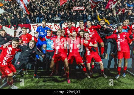 SITTARD - (lr) durante la partita della Premier League olandese tra Fortuna Sittard e FC Twente allo stadio Fortuna Sittard il 11 marzo 2023 a Sittard, Paesi Bassi. ANP MARCEL VAN HORN Foto Stock