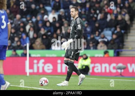 Danny Ward, custode di Leicester City, durante la seconda metà della partita della Premier League tra Leicester City e Chelsea al King Power Stadium di Leicester sabato 11th marzo 2023. (Foto: John Cripps | NOTIZIE MI) Credit: NOTIZIE MI & Sport /Alamy Live News Foto Stock