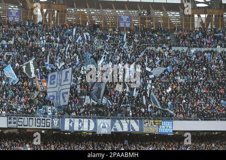 Napoli, Italia. 11th Mar, 2023. Curva A durante la Serie A partita tra SSC Napoli e Atalanta BC allo stadio Diego Armando Maradona Credit: Independent Photo Agency/Alamy Live News Foto Stock