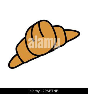 Icona di schizzo vettoriale baguette. Baguette disegnata a mano Illustrazione Vettoriale
