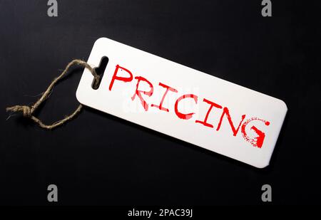 Prezzo Word scritto in Cubo di legno. Foto Stock