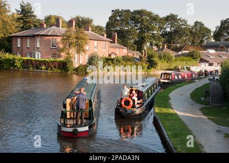 Shropshire Union canale a Ellesmere, Shropshire Foto Stock