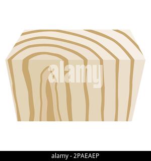 Pezzo di tavola di legno con texture, illustrazione vettoriale Illustrazione Vettoriale