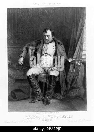 1893 : l'imperatore NAPOLEONE BONAPARTE (1769 - 1821) a Fontainebleau 31 Mars 1814 , dipinto di P. Delaroche, EDItEUR - ritratto - ritratto - ritratto - NAPOLEONE - incisione - stampa - FOTO STORICHE - STORIA - regalità - nobili - nobiltà - REALI - regalità - nobili - Nobiltà - Napoleone - imperatore - pelliccia - Imperatore - Imperatore - Imperatore - Francia - FRANCIA ---- ARCHIVIO GBB Foto Stock