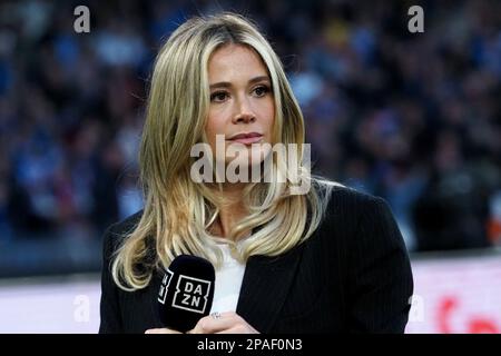 Diletta Leotta presentatore TV per Dazn, durante la partita della Serie Italiana Un campionato tra Napoli vs Atalanta risultato finale, Napoli 2, Atalanta 0, partita disputata allo stadio Diego Armando Maradona. Foto Stock