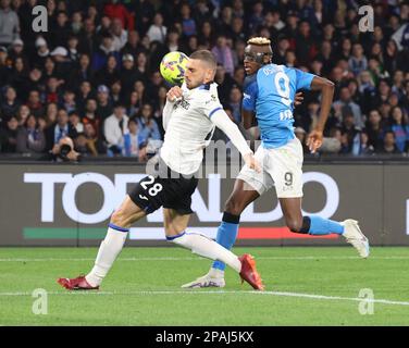 Napoli, Campania, Italia. 11th Mar, 2023. Victor Osimhen di SSC Napoli durante la Serie a Football Match SSC Napoli vs FC Atalanta il 11 marzo 2023 allo stadio Diego Armando Maradona di Napoli. (Credit Image: © Fabio Sasso/ZUMA Press Wire) SOLO PER USO EDITORIALE! Non per USO commerciale! Foto Stock