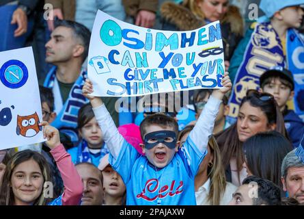 Napoli, Campania, Italia. 11th Mar, 2023. Tifosi Napoli durante la Serie a Football Match SSC Napoli vs FC Atalanta il 11 marzo 2023 allo stadio Diego Armando Maradona di Napoli.in Foto: (Credit Image: © Fabio Sasso/ZUMA Press Wire) SOLO PER USO EDITORIALE! Non per USO commerciale! Foto Stock