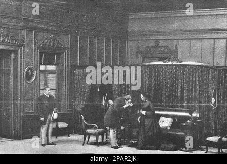 Messa in scena del gioco di A.N. Ostrovsky 'per ogni saggio, la semplicità è sufficiente' al Teatro d'Arte nel 1910. Foto dal 1910. Foto Stock