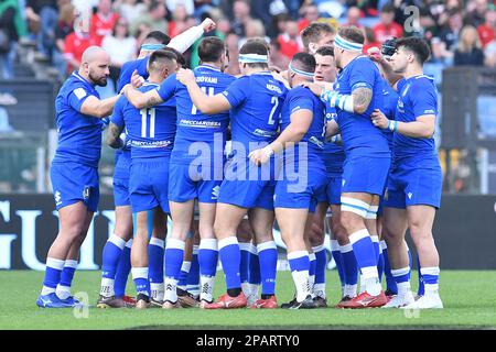 Roma, Italia. 11th Mar, 2023. Italia giocatore'durante 6 Nazioni partita internazionale di rugby Italia contro Galles;11st Marzo 2023; Stadio Olimpico, Roma, Italia Photographer01 Credit: Independent Photo Agency/Alamy Live News Foto Stock