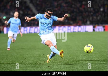 Bologna, Italia. 11th Mar, 2023. Pedro Eliezer Rodriguez Ledesma (SS Lazio) in azione durante Bologna FC vs SS Lazio, calcio italiano Serie A match in Bologna, marzo 11 2023 Credit: Independent Photo Agency/Alamy Live News Foto Stock