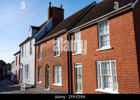 Immobili residenziali Cumberland Street Woodbridge Suffolk Inghilterra Foto Stock