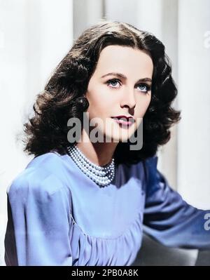 Hedy Lamarr (MGM, c.1941). Ritratto Foto - Foto pubblicitaria - colorato Foto Stock