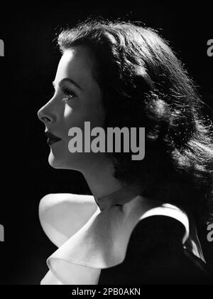 Profilo dell'attrice e inventore americano Hedy Lamarr. "Il corpo celeste" (MGM, 1943) Foto Stock