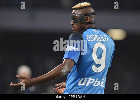 Napoli, Italia. 11th Mar, 2023. Victor Osimhen di SSC Napoli la Serie Una partita tra SSC Napoli vs Atalanta BC allo stadio Diego Armando Maradona Credit: Independent Photo Agency/Alamy Live News Foto Stock
