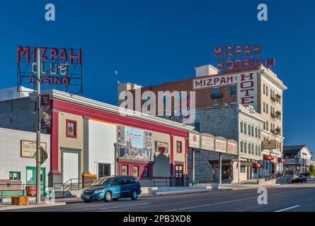 Mizpah Hotel e casinò a Tonopah, Nevada, Stati Uniti Foto Stock