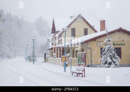 Güntersberge in inverno Foto Stock