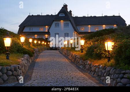 Hotel di lusso 5 stelle Sölring Hof, Rantum, Sylt, Isole Frisone Settentrionali, Frisia Settentrionale, Schleswig-Holstein, Sölring Hof, Germania, Europa Foto Stock