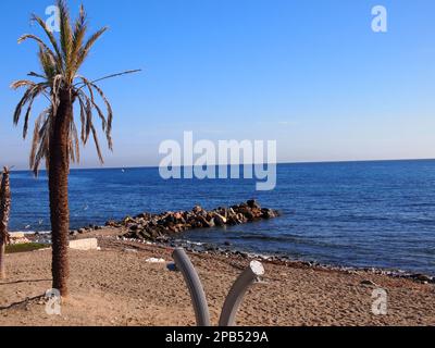 Playa de Casablanca (Marbella, provincia di Málaga, Andalusia, Regno di Spagna) Foto Stock