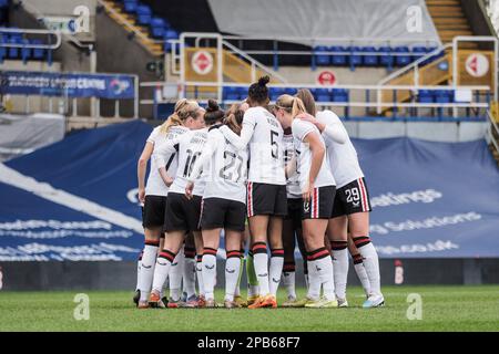 Birmingham, Regno Unito. 12th Mar, 2023. Birmingham, Inghilterra, marzo 12th 2023: La squadra di Charlton huddle durante la partita di football del fa Womens Championship tra Birmingham City e Charlton Athletic a St Andrews a Birmingham, Inghilterra (Natalie Mincher/SPP) Credit: SPP Sport Press Photo. /Alamy Live News Foto Stock