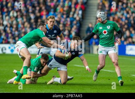 Edimburgo, Regno Unito. 12th Mar, 2023. Murrayfield, Edinburgh.12/03/2023, 12th marzo 2023: Guinness Six Nations 2023. Durante la Scozia contro Irlanda, BT Murrayfield, Edimburgo. Credit: Ian Rutherford/Alamy Live News Foto Stock