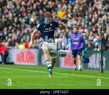 Edimburgo, Regno Unito. 12th Mar, 2023. Murrayfield, Edinburgh.12/03/2023, 12th marzo 2023: Guinness Six Nations 2023. ScotlandÕs Jamie Ritchie durante la Scozia / Irlanda, BT Murrayfield, Edimburgo. Credit: Ian Rutherford/Alamy Live News Foto Stock