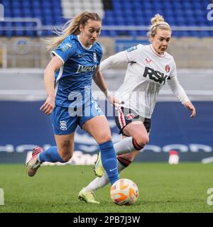 Birmingham, Regno Unito. 12th Mar, 2023. Birmingham, Inghilterra, 12th 2023 marzo: Claudia Walker (21 Birmingham) sulla palla durante la partita di football del campionato delle donne fa tra Birmingham City e Charlton Athletic a St Andrews a Birmingham, Inghilterra (Natalie Mincher/SPP) Credit: SPP Sport Press Photo. /Alamy Live News Foto Stock