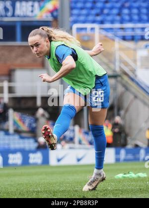 Birmingham, Regno Unito. 12th Mar, 2023. Birmingham, Inghilterra, 12th 2023 marzo: Charlie Devlin (23 Birmingham) si scalda durante la partita di football del campionato delle donne fa tra Birmingham City e Charlton Athletic a St Andrews a Birmingham, Inghilterra (Natalie Mincher/SPP) Credit: SPP Sport Press Photo. /Alamy Live News Foto Stock