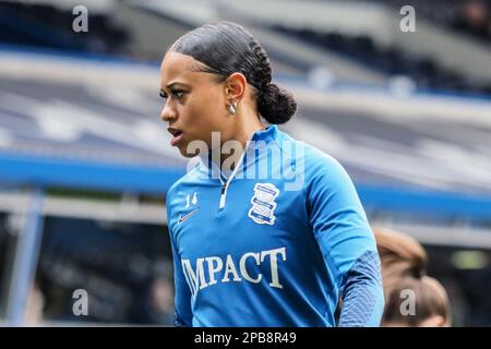 Birmingham, Regno Unito. 12th Mar, 2023. Birmingham, Inghilterra, 12th 2023 marzo: Siobhan Wilson (14 Birmingham) prima della partita di football del campionato delle donne fa tra Birmingham City e Charlton Athletic a St Andrews a Birmingham, Inghilterra (Natalie Mincher/SPP) Credit: SPP Sport Press Photo. /Alamy Live News Foto Stock