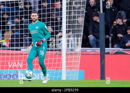 12-03-2023: Sport: PSV contro Cambuur EINDHOVEN, PAESI BASSI - Marzo 12: Portiere Joel Drommel (PSV Eindhoven) durante la partita Eredivie PSV Eindhoven Foto Stock