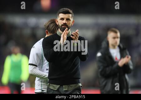 L'allenatore capo di Cercle, Miron Muslic, nella foto, dopo una partita di calcio tra RSC Anderlecht e Cercle Brugge, domenica 12 marzo 2023 a Bruxelles, il giorno 29 della prima divisione del campionato belga della 'Jupiler Pro League' 2022-2023. FOTO DI BELGA BRUNO FAHY Foto Stock