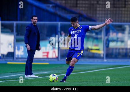Verona, Italia , 12 marzo 2023, Davide Faraoni (Hellas Verona FC) durante il campionato italiano Serie Una partita di calcio tra Hellas Verona e AC Monza il 12 marzo 2023 allo Stadio Marcantonio Bentegodi di Verona - Foto Luca Rossini / e-Mage Foto Stock